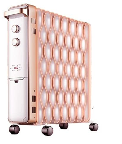 Calentador Calentador de radiador Lleno de Aceite de 2000 w, Calentador eléctrico portátil con 3 Modos y termostato Ajustable, Calentador de pie con protección contra vuelcos y sobrecalentamiento