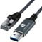 Thzzhnno Adaptateur USB vers Ethernet 1M, USB 3.0 A vers RJ45 Mâle directement connecté au réseau LAN Gigabit, Compatible avec ordinateur portable, PC, MacBook, Switch, Windows, MacOS, Linux