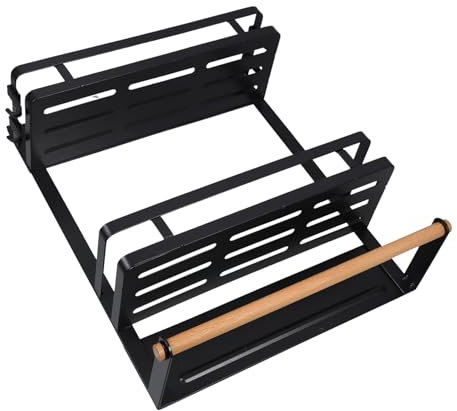 ABOOFAN Elegante Organizador Magnético para Frigorífico Soporte Magnético para Toallas de Papel Estante de Almacenamiento Fácil Instalación