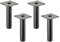 4 pièces SOTECH Pieds de meuble LIMA Hauteur 120 mm, Ø 25 mm Réglable en hauteur 10 mm noir mat Pieds de vitrine Pieds de socle Pieds d'armoire
