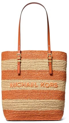 Michael Kors Quinn North South Tragetasche, groß, Orange Punch