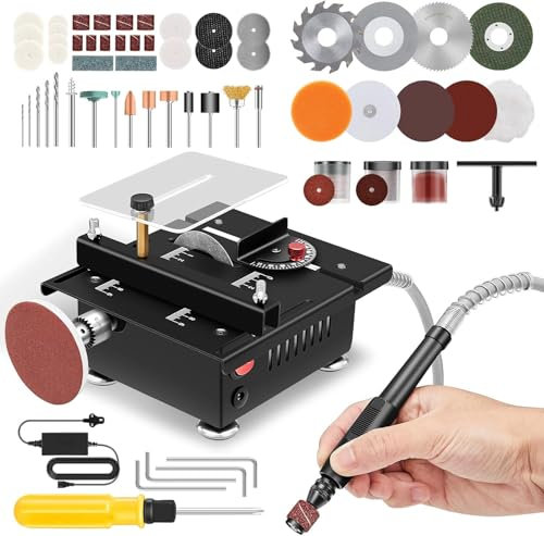 ONEVAN Cordless Table Saw - 1/2 Adjustable Cut Depth & 0-90° Angle, 100W Motor, 4000 RPM, 63mm Blade, Compact Design, DIY Woodworking & Crafts