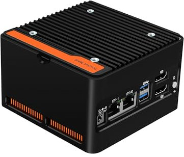 AIOPCWA N150 Mini PC NAS (N100 Upgrade), 4X M.2 NVMe X86-P6 Mini Desktop Computer with 2X i226-V 2.5GbE LAN, DDR5 Micro PC Barebone NO RAM/SSD/OS, 2-Display, WiFi7/BT5.4 Expandable