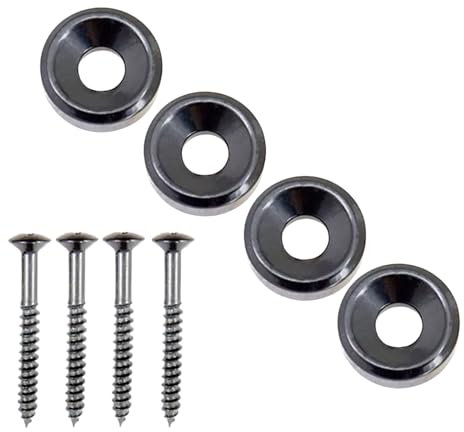 4 x Gitarrenhals-Gelenkhülsen mit Schrauben für E-Gitarre, Hals-Gelenk-Montagehülsen für E-Gitarre