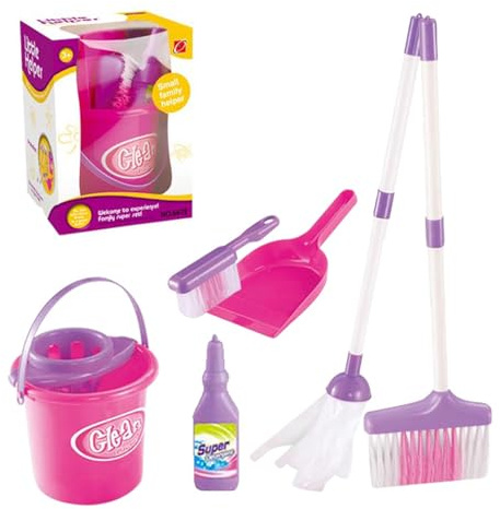 Spielzeug-Reinigungsset für – Kehrset, behaupten Sie, DASS Staubwerkzeuge | Playhouse-Ausrüstung für und Mädchen 3+, winziger Mopp mit Herd,