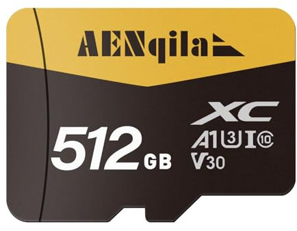 Tarjeta Micro SD 512GB, Tarjeta de Memoria Alta Velocidad Memory Card Gran Capacidad SD Card para Cámaras, Teléfonos, Dash CAM, Tabletas