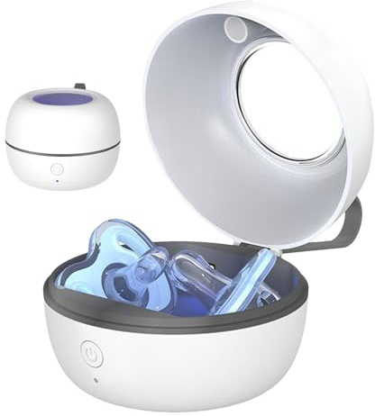de Limpieza de Chupetes – Esterilizador de Chupetes Portátil de 800mah, Estuche de Limpieza de Chupete | Diseño ABS resistente al agua, apto para viajes, padres adolescentes y adultos, higiene d