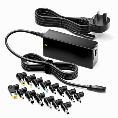 90W Universal Laptop Charger Compatible with HP Dell Lenovo ASUS Acer | 90W Universal Charger AC Adapter for Chromebook Vivobook Pavilion Latitude Inspiron Power Supply Cord with 15 Tips