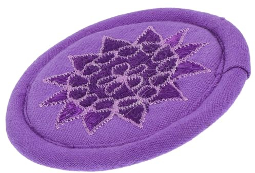Buddhistisches Handgefertigtes Klangschalenpad Weihnachten Feier Lila | Baumwolltuch, Tragbar und Verschleißfest, Zufällige Muster, Geschenkzeit, für Klangschale und Teegenuss Zufälliger Stil