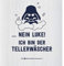 House of Emotions Spültuch Schwarz Buchstabenmuster 20,5cm x 22cm