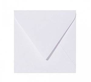 50 Quadratische Briefumschläge 14,5 x 14,5 cm 145 x 145 mm Weiß Verschluss: feuchtklebend mit Innenfutter (Weiß) Grammatur: 120 g/m²