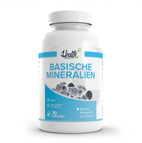 Zec+ Nutrition Health+ Basische Mineralien - 150 Kapseln, organische Mineralstoffe und Spurenelemente - Magnesium, Kalzium, Kalium, Citrat Basis, Made in Germany