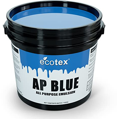 Ecotex® AP Blue Screen Printing Emulsion (Quart - 32oz.) Pre-Sensitized Photo Emulsion for Silk Screens, Textiles, and Fabric - Plastisol Ink Supplies