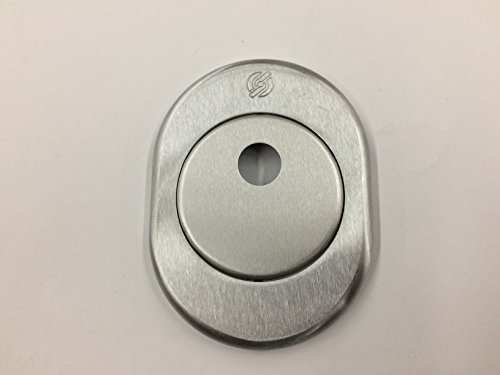 BOCCHETTA ROSETTA PER PORTA PORTONE BLINDATO, PIASTRINA PER CILINDRO EUROPEO PREDISPOSTO PER POMO alluminio anodizzato argento F1 82X62 COMPLETA DI VITI DI FISSAGGIO SECUREMME