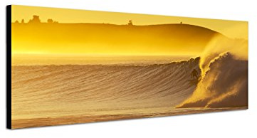 Sinus Art Wandbild 150x50cm Neuseeland Meer Wellen Morgendämmerung
