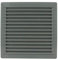 MKK Rejilla de ventilación rectangular, diámetro de 100, 120, 125, 150 mm, rejilla de escape, protección contra insectos, plástico, diámetro 150 mm, gris
