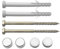 tecuro -436785- WC-Befestigungsset 6 x 85 mm mit je 2 Abdeckkappen verchromt und Kunststoff