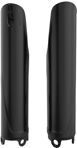POLISPORT 8351900002 Set of Fork Protectors Made of Impact-Resistant Polypropylene without Mounting Material Compatible with Honda Motorcycles in Black