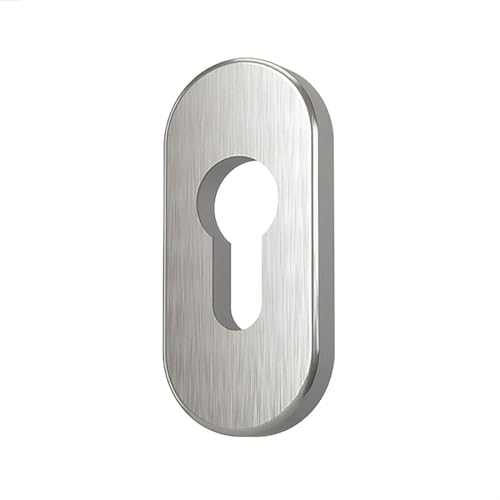Premium Zylinder Schutzrosetten Rosetten Schließzylinder, Farbe:INOX, Form:Oval