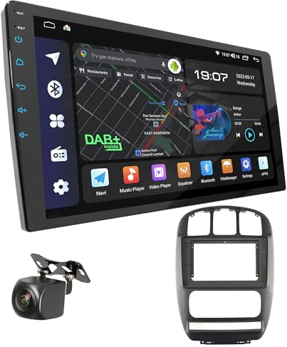 UGAR Android 15 Autoradio kompatibel für DODGE Caravan, CHRYSLER Voyager 2000-2007 10 Zoll Touchscreen-Radio mit kabellosem CarPlay & Android Auto, 8GB+128GB, Bluetooth, WLAN, DSP, DAB+, GPS-Navigatio