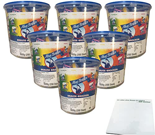 usy Bundle für Frigeo Ahoj Brause Brocken 6x200 stück (6x1,6Kg Packung) + usy Block