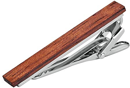 Aotiwe Pince Cravate Luxe, Cadeau Homme Anniversaire Rectangulaire Brun Acier Inoxydable pour Business Commercial