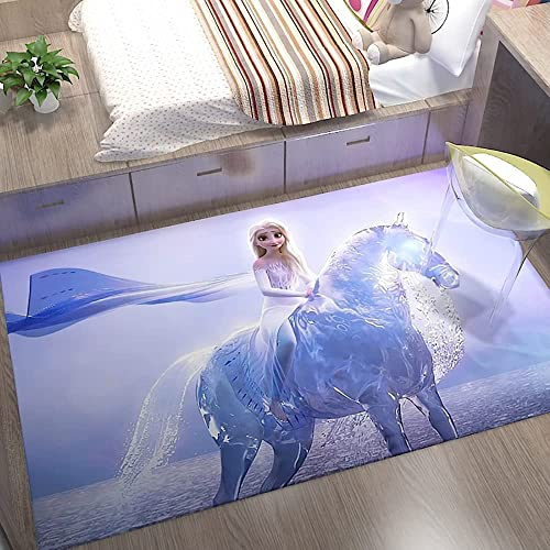 DIMPI Teppich Gefrorene Prinzessin ELSA Anna Schlafzimmer Nacht Tür Matte Wohnzimmer Teppich Schlafzimmer große Oberfläche Teppiche Wohnzimmer Dekor,B,160 * 230cm
