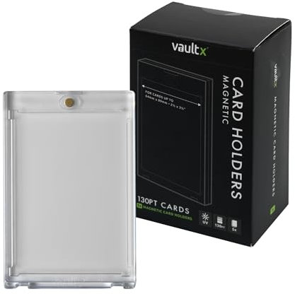 Vault X Magnetische Kartenhalter 130pt für Trading Cards, One-Touch-Hartschalen mit UV-Schutz, Klare Anzeige für Sammelkartenspiele, Sportkarten, TCG (5er Pack)