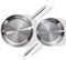DELARLO Tri-Ply Stainless Steel 10inch and 12inch Frying Pan, Oven safe induction skillet,pots and pans set,Suitable for All Stove (Detachable Handle)
