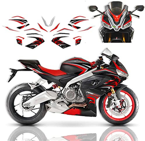 FEMEIN Motorrad Seite Kraftstofftank Pad Für Aprilia RS 660 RS660 Tank Pad Protector Aufkleber Aufkleber Traction Pad (Color : 4)