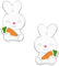 FIVE-D Kinder Ohrringe Ohrstecker Hase 925 Sterling Silber Ostern (Karotte)
