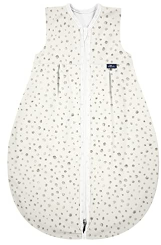 Alvi Kugelschlafsack Mäxchen Light Baby-Schlafsack & Löffel DeinKinderland| Sommer-Schlafsack | atmungsaktiv | TOG 0,5 | (Aqua dot, 90 cm)