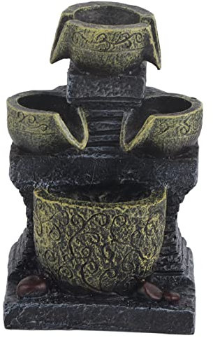 Fontana D'acqua da Tavolo,Fontana da Interni a Tre Strati Design Rock Falls, Relax Zen Indoor Per Ufficio, Soggiorno O Arredamento Camera da Letto, Pompa Sommergibile Elettrica con Flusso Regolabile