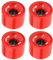 harayaa Skating Rollen 70 Mm Longboard Rollen Cruiser Rollen Street, 4er Set, rot