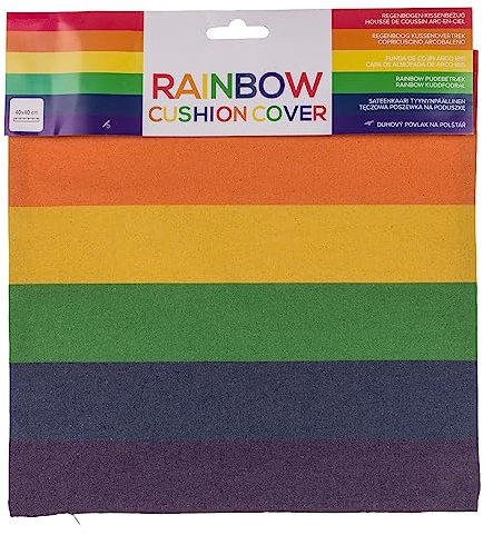 ReWu Kissen-Bezug Kissenhülle Pride Regenbogen Bunt Regenbogenfarben Mit Reißverschluss 40 x 40 cm Rainbow Wohndekoration CSD Cristopher Street Day LGBTQ+