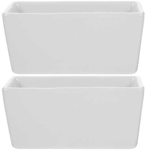 HEMOTON Ceramic Sugar Bowl Container 10Pcs Set for Tea Bag Storage Smooth Glazed Packet Holder for Drawer Countertop Coffee Bar and Cabinet Use