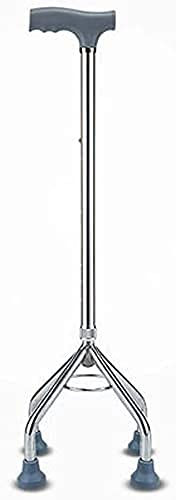 ELZEY Spazierstock des Alten Mannes, vierbeinig, viereckig, rutschfest, stabil, teleskopisch, Spazierstock, Krücken wwyy