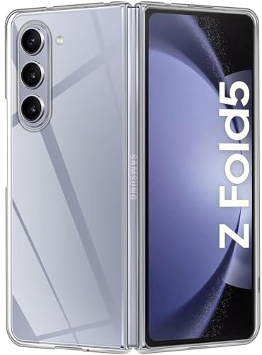 Verco Custodia per Samsung Galaxy Z Fold 5 Case, Cover per Samsung Z Flip5 5G, trasparente, in silicone trasparente