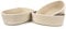 Spesh Cotton Rope Storage Baskets, Set of 3 Woven Shelf Baskets Oval Cotton Storage Boxes Empty Hampers Organiser Bins(White)