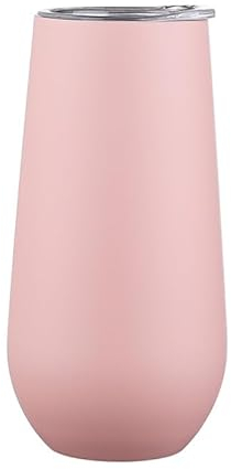 HalcyonFit Taza de acero inoxidable 304, elegante vaso de cerveza de oro rosa para cócteles, jugos, leche, elegante taza de metal para bares y vasos al aire libre (rosa), SVC012