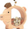 FINDAMAZE Holz Spardose Für Kinder, Mädchen und Jungs I Cute Sparschwein Groß für Kinder, Kreatives Geld Sparen Sparbüchsen, Geschenk für Weihnachten, Geburtstag, Einschulung I Über 3 Jahre (ZZX)