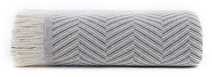 Todocama Mehrzweck-Tagesdecke, Tagesdecke, Überwurf für Bett, Sofaüberwurf, Jarapas, Fischgrätenmuster (230 x 260 cm, dunkelgrau).