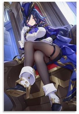FBBINKA Game Genshin Impact Clorinde Wohnzimmer-Dekor, moderne ästhetische Wandkunst, Poster, Geschenk für Freunde, ungerahmt, 20 x 30 cm
