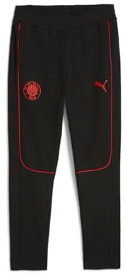 PUMA Herren FC St. Pauli Casuals Hose L Black Red ?Fußballhose in Slim Fit Herren