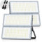 TOPAUBUB LED Strahler Scheinwerfer 230V Außen 200W 20000LM - Superhell 6500K Kaltweiß Flutlichtstrahler LED Fluter Außen, IP66 Wasserdicht Aussenstrahler Aussenleuchte für Garten, Hinterhof(2 Stücke)