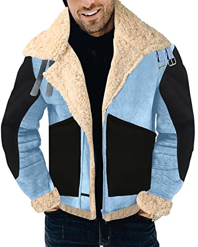 SRZYMJ Lederjacke Herren Blau Lederjacke Herren Schwarz Mit Kapuze Parka Herren Wasserdicht Sweatshirt Blau Hoodie Herren Reißverschluss Regenjacke 164 3XL Basic Hoodie
