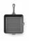 HENDI Sartén parilla de hierro fundido, acanalada, con pico vertedor, sartén de asar grill, apto para horno, cocina de gas, inducción, eléctrica, vitrocerámica, mango: 140mm, 250x250x(H) 50mm