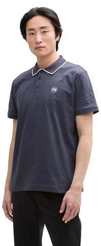 Tom Tailor Herren Piqué Poloshirt mit Print