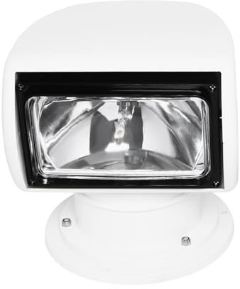 MINRS Bootsscheinwerfer Suchscheinwerfer Boot Marine Scheinwerfer Fernbedienung Xenon Marine DC 12V 100W 360 Grad Rotierende Fernbedienung Arbeitslicht IP66 Wasserdicht für Yachten, Küstenwache, Seepo