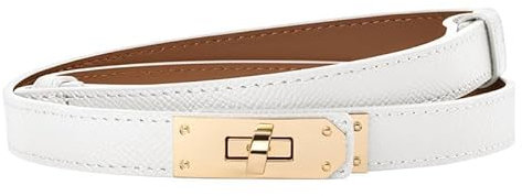 flintronic Damen Skinny Ledergürtel, Schmaler Dünner Gürtel Taillengürtel für Damen, Klassisch Taillengürtel Dekorativen Gürtel, Ledergürtel Verstellbarer für Kleider Hosen Jeans
